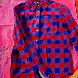 Girls Long Sleeve Flannel Size Small